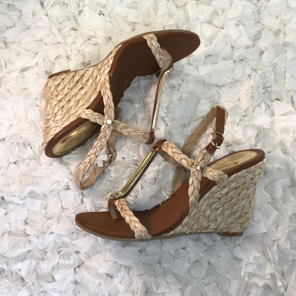Braided wedge sandals. Mia size 8.5